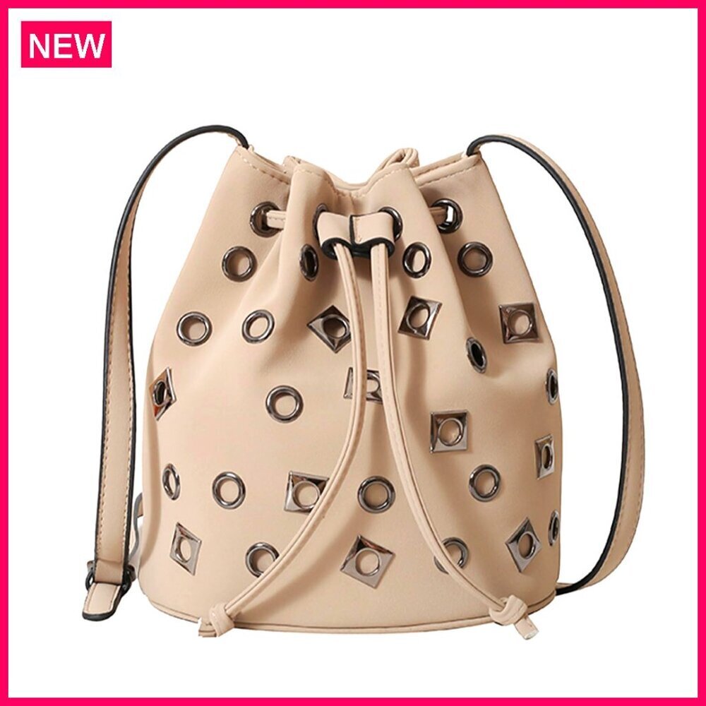 Mini Faux Leather Studded Hobo Bag Crossbody Shoulder Handbag Y2K Trend